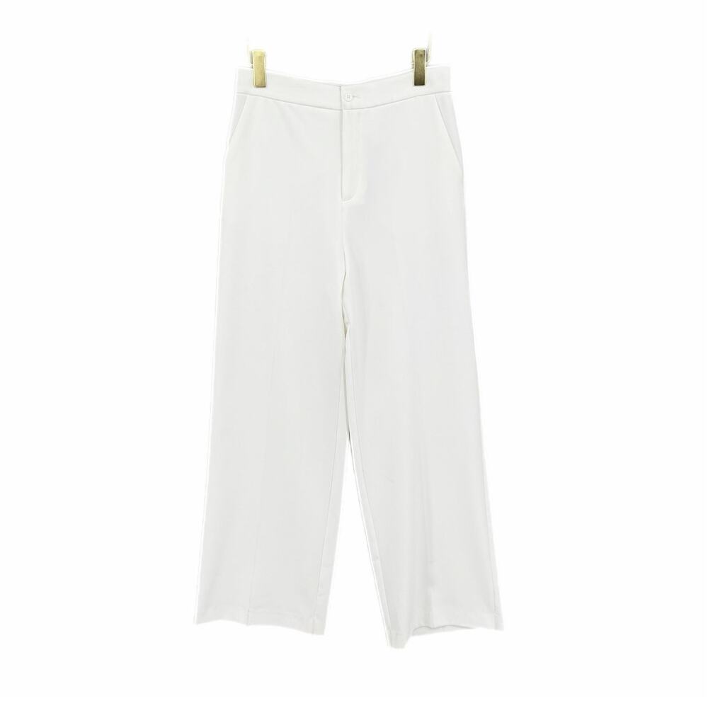 Attentif NWT White High Rise Wide Leg Straight Trouser Chic Workwear Basic Pants